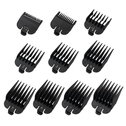 Clipper Guards Set Compatible with Wahl Clippers (Not for All 12PCS, Black