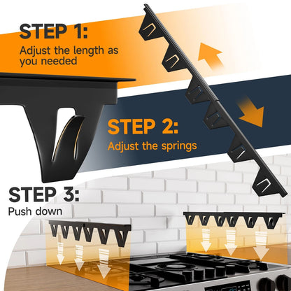 Stove Gap Covers Stainless Steel, Filler Between Stoves and Black