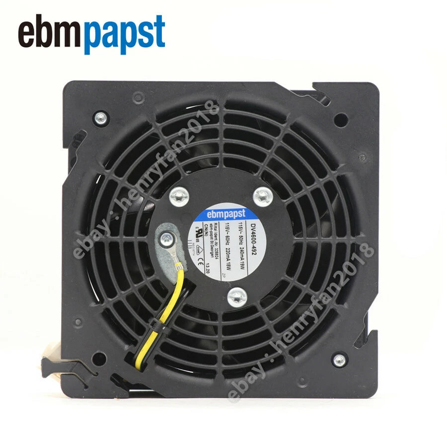 Ebmpapst DV4600-492 Axial Fan AC 115V 18/19W 240/220mA For Cabinet Cooling Fan