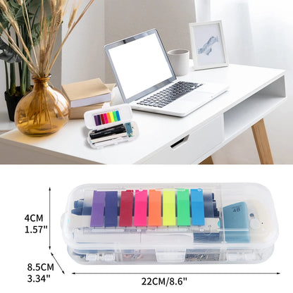 123 Pcs Office Supplies Kit with Desk Organizers, Stationery Clear