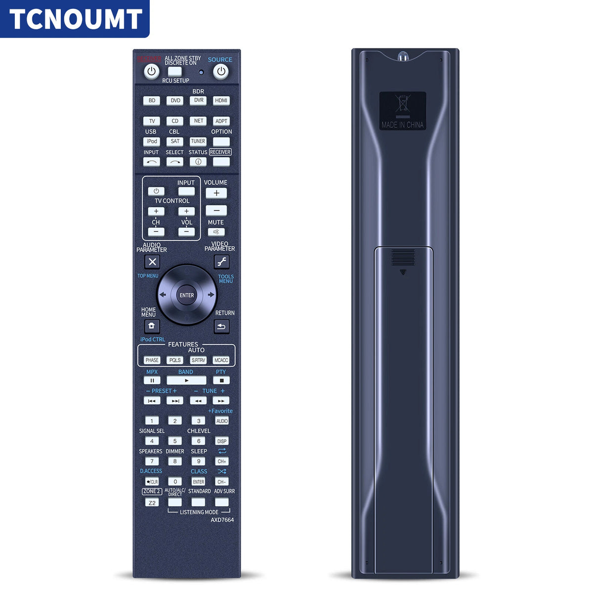 AXD7664 Remote Control For Pioneer Audio Receiver VSX1027 VSX1027K VSX1122 VSX60