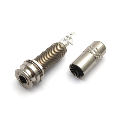 SAPHUE Brass Electric Guitar Bass 1/4Inch Barrel Jack 44.5x16cm, Chrome