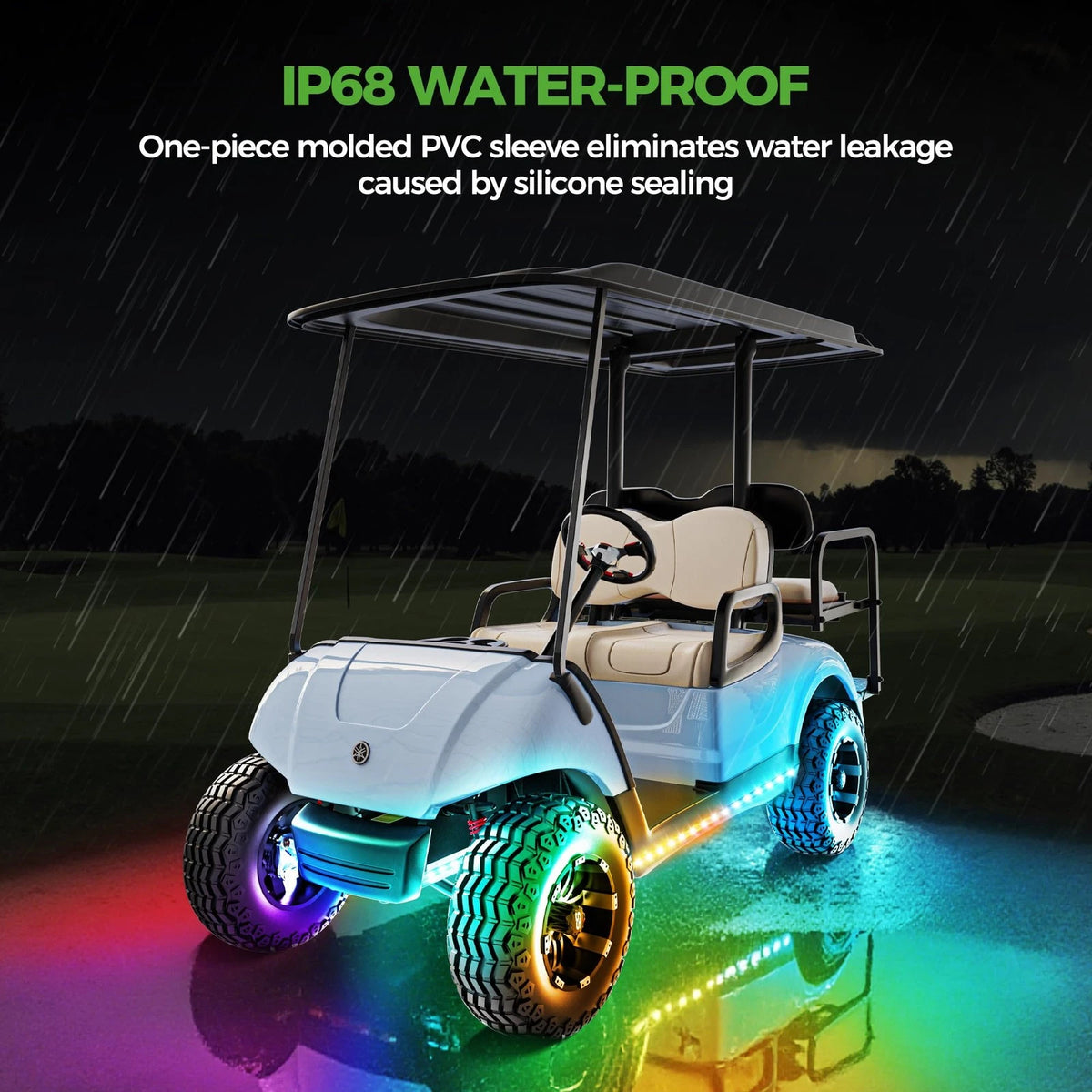 10L0L 4PCS Golf Cart Underglow LED Light Kit, Underbody Lights Kit