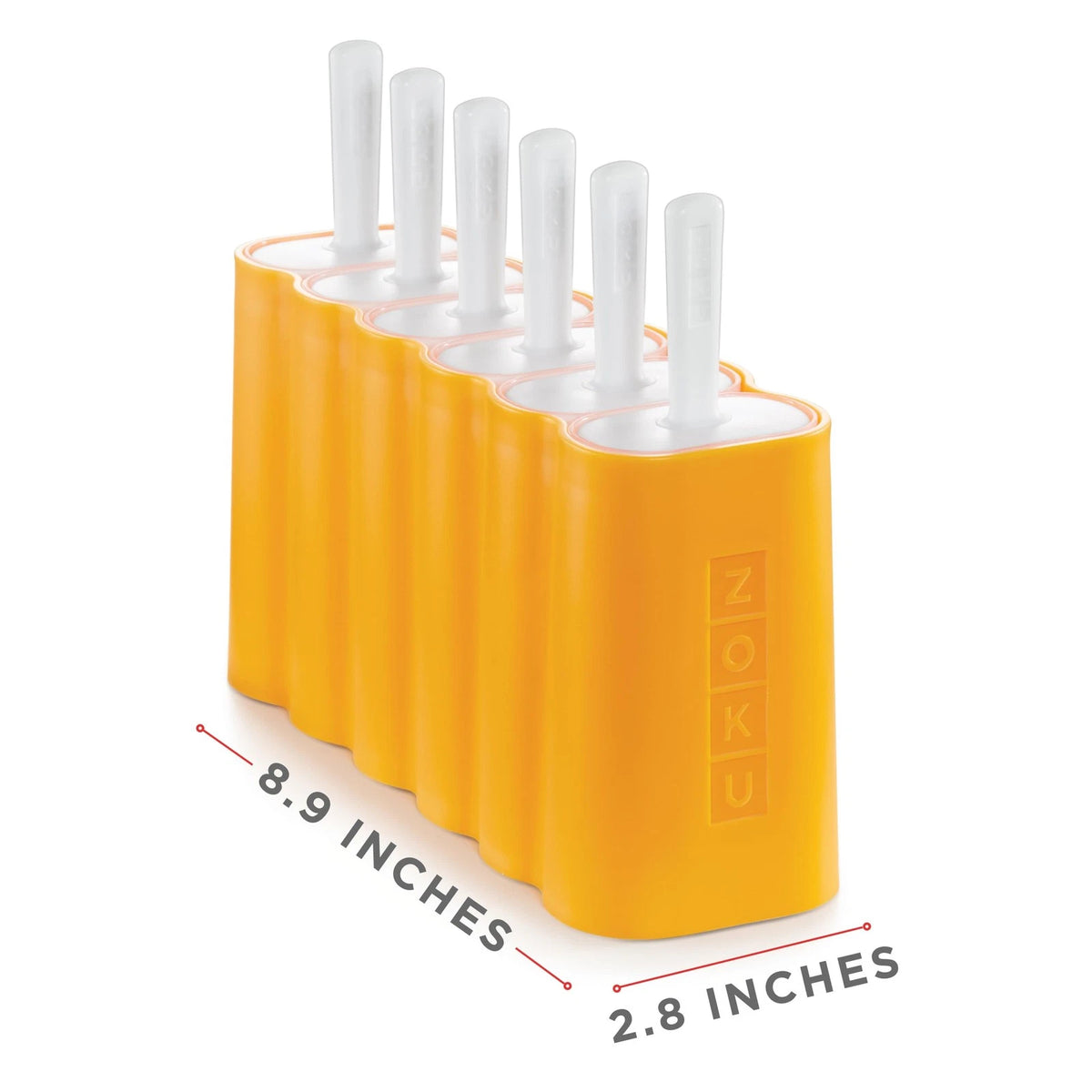 ZOKU Mod Pops, 6 Classic Popsicle About 3.2 fluid ounces per pop, Orange