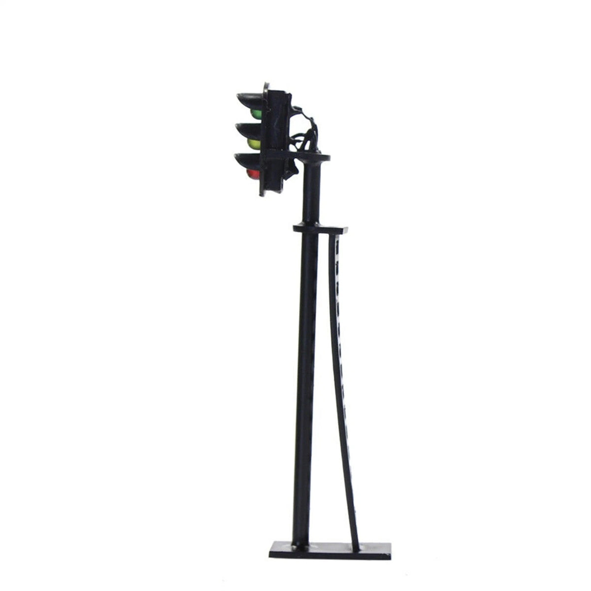 1:87 Scale Red Yellow Green Railway Signal Traffic Light Black Post With Ladder