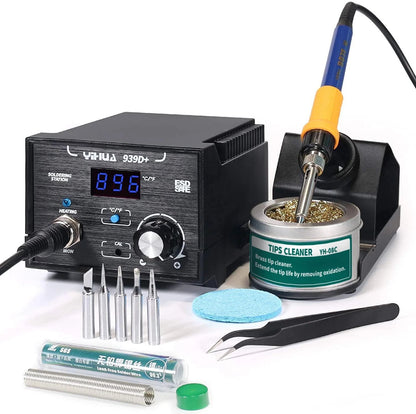 YIHUA 939D+ Digital Soldering Station, 75W Equivalent with Precision Black