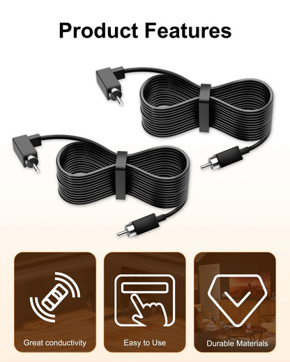WUKUR 2Pcs Satellite Speaker Cable Compatible with Vizio V51 24.6 feet, Black