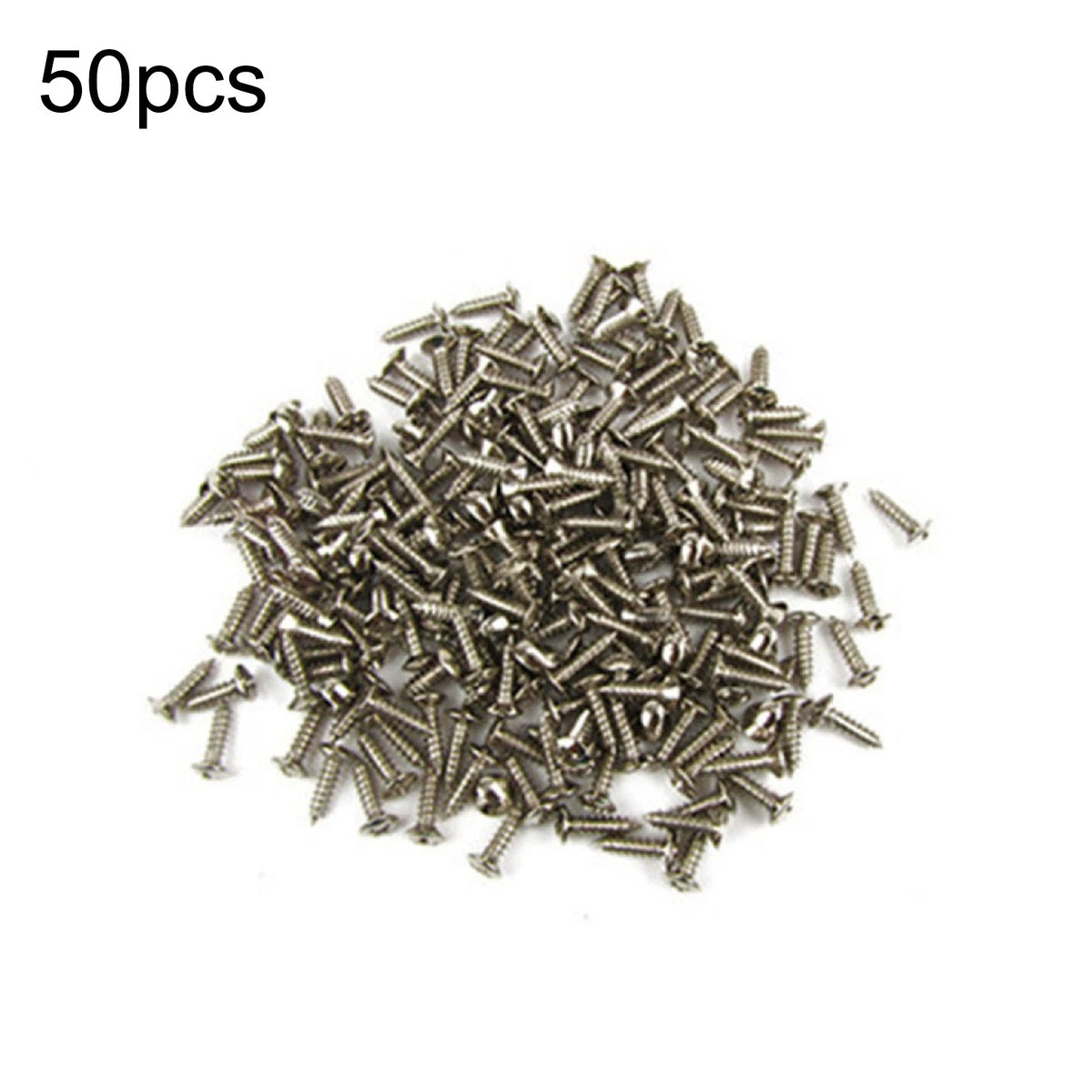 50Pcs Silver Electric Guitar Bass Pickguard Screws For Fender Strat/Tele D