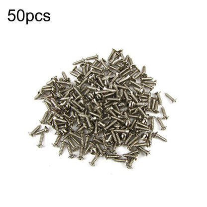 50Pcs Silver Electric Guitar Bass Pickguard Screws For Fender Strat/Tele D