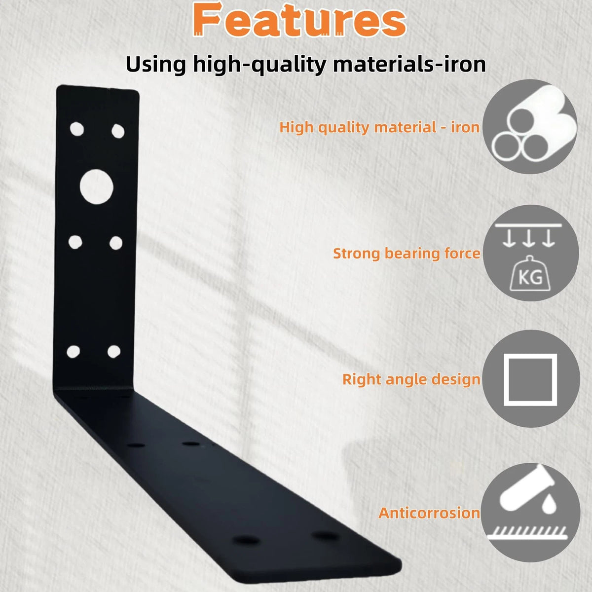 Shelf Brackets for Suncast Sheds,Iron Accessory Outdoor Sheds Black