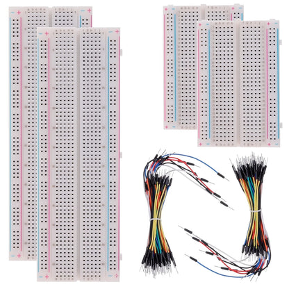 BOJACK 3 Values 130 Pcs Solderless Breadboard 4 830 Tie Points & 400 Tie...