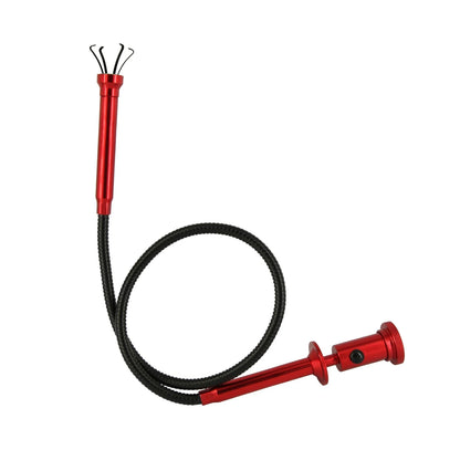 Flexible Claw Pickup Tool with Magnet telescoping led Red