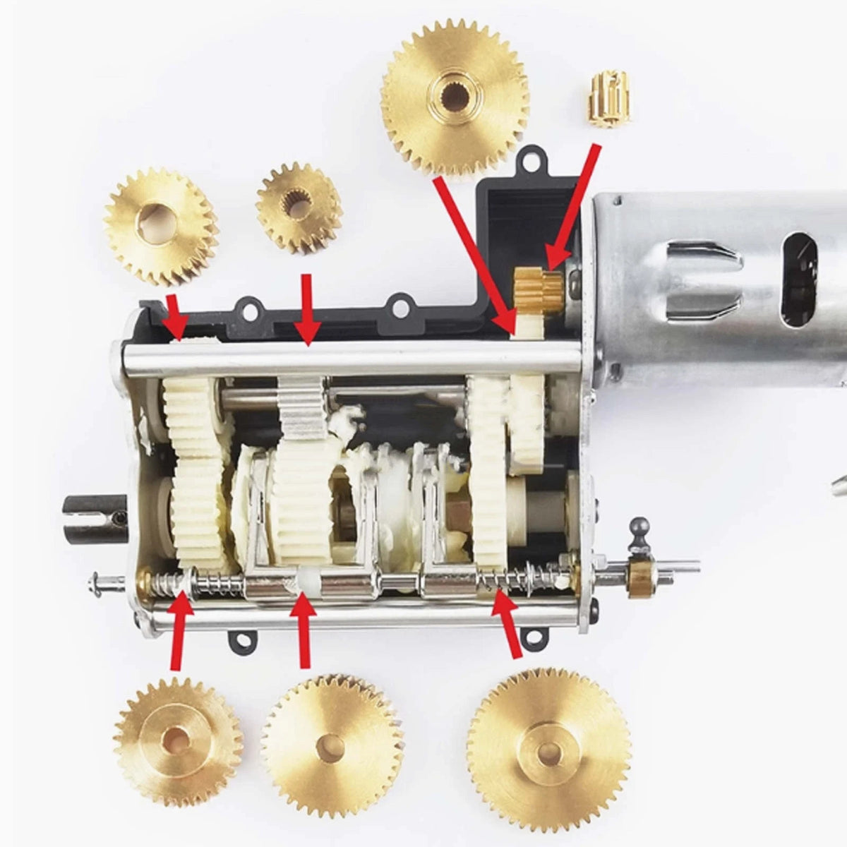 Transmission Gearbox Gears Set Parts for Tamiya 1/14 Tractor Trailer