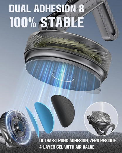 Magnetic Phone Holders for Your Car, Upgraded 360° Vacuum Car Black