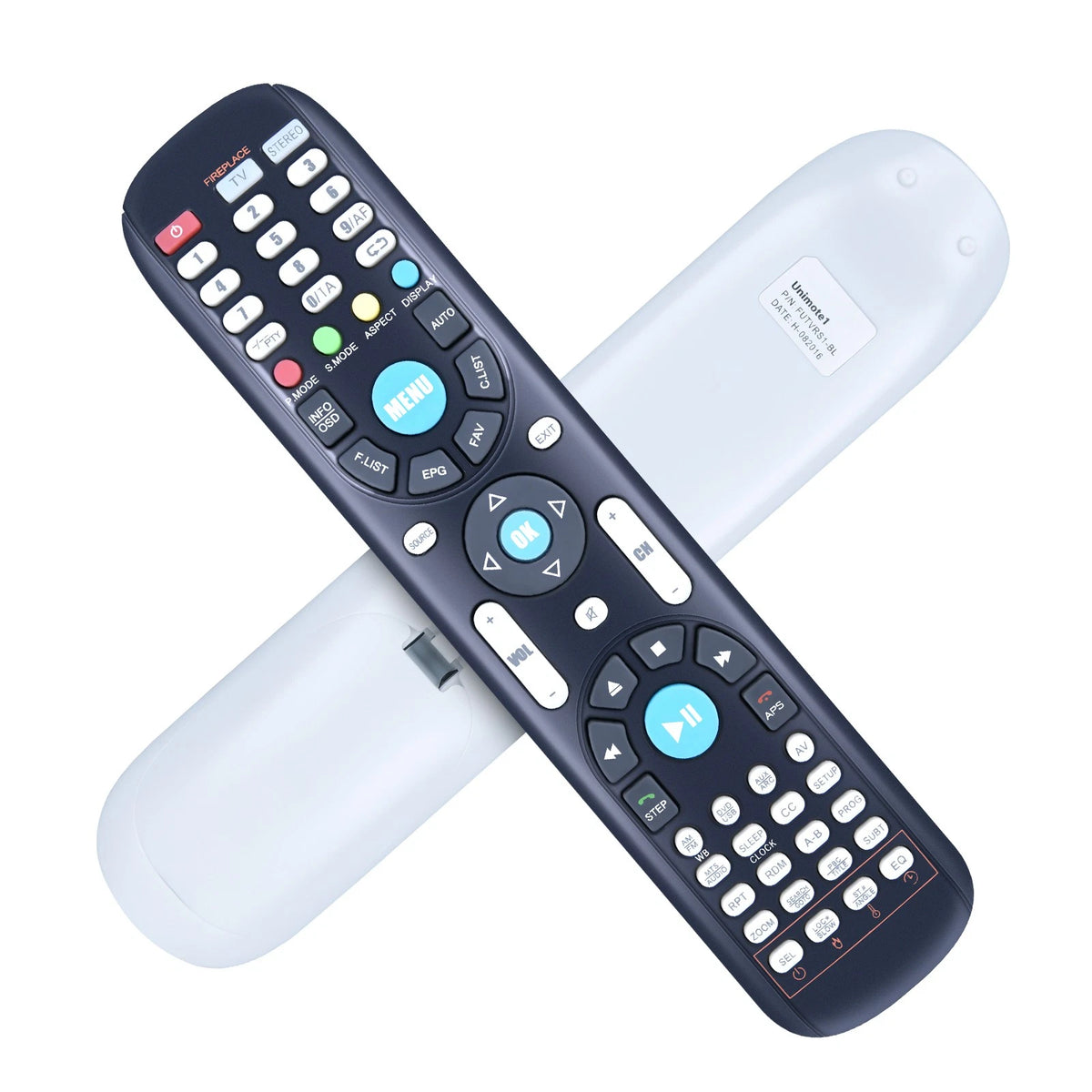 Replace Remote For Furrion Fireplace RV Camper DVD Unimote1 FUTVRS1-BL Smart LCD