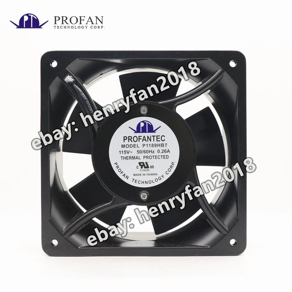 PROFANTEC P1189HBT AC 115V 0.26A 50/60Hz 176*176*89mm 2pin Cabinet cooling fan