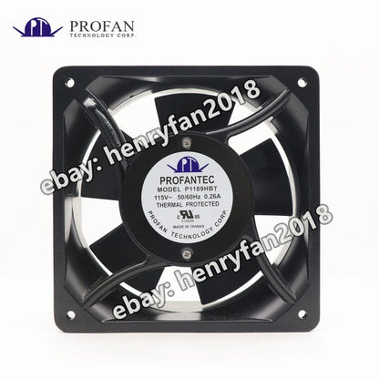 PROFANTEC P1189HBT AC 115V 0.26A 50/60Hz 176*176*89mm 2pin Cabinet cooling fan