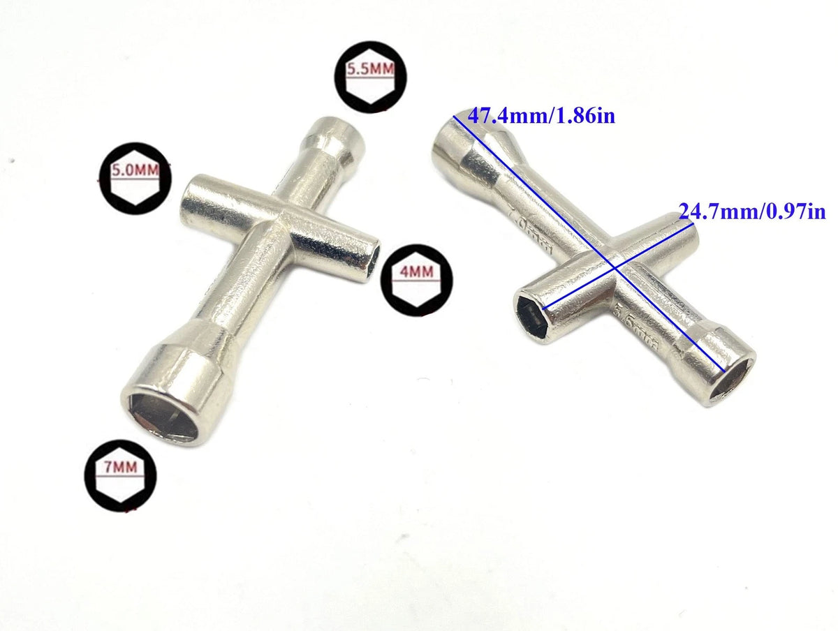 3D Printer Cleaning Tool Parts, 5 in 1 Wrench + 6mm 7mm L-Shaped Hexagonal...