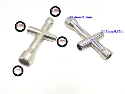 3D Printer Cleaning Tool Parts, 5 in 1 Wrench + 6mm 7mm L-Shaped Hexagonal...
