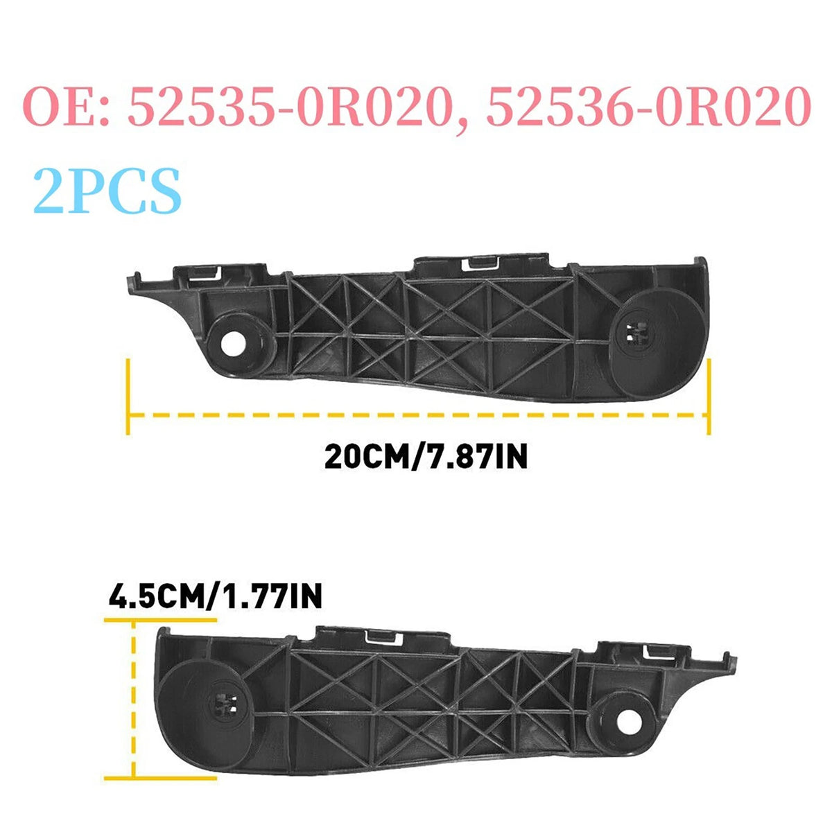 2* Front Bumper Brackets Retainers 2006-2012 For Toyota Rav4 Driver Passenger