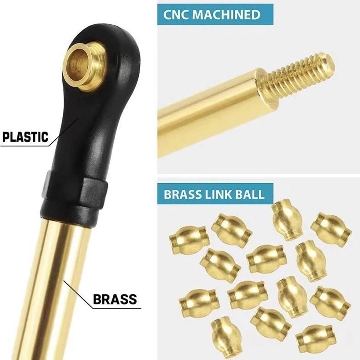8PCS/Set High Clearance Links& Ball Kits For Traxxas TRX4M 1/18 RC Car