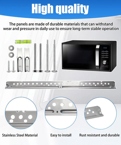 DE70-00561A Microwave Mounting Plate Bracket with Hardware Screws Kit silvery