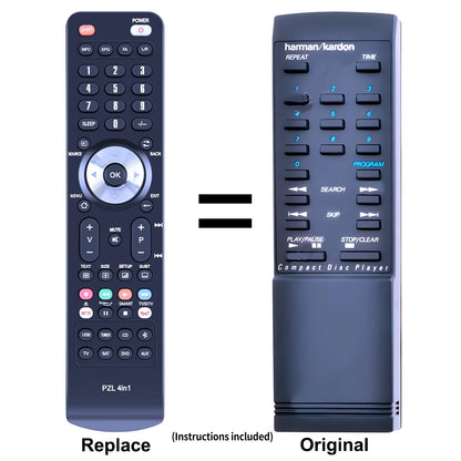 Replacement Remote Control For Harman Kardon HD-7300 HD-7400 CD Player