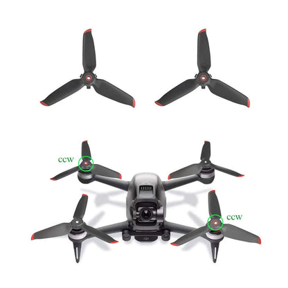 8Pcs Propellers Replacement for DJI FPV - Lightweight Drone Accessories Black