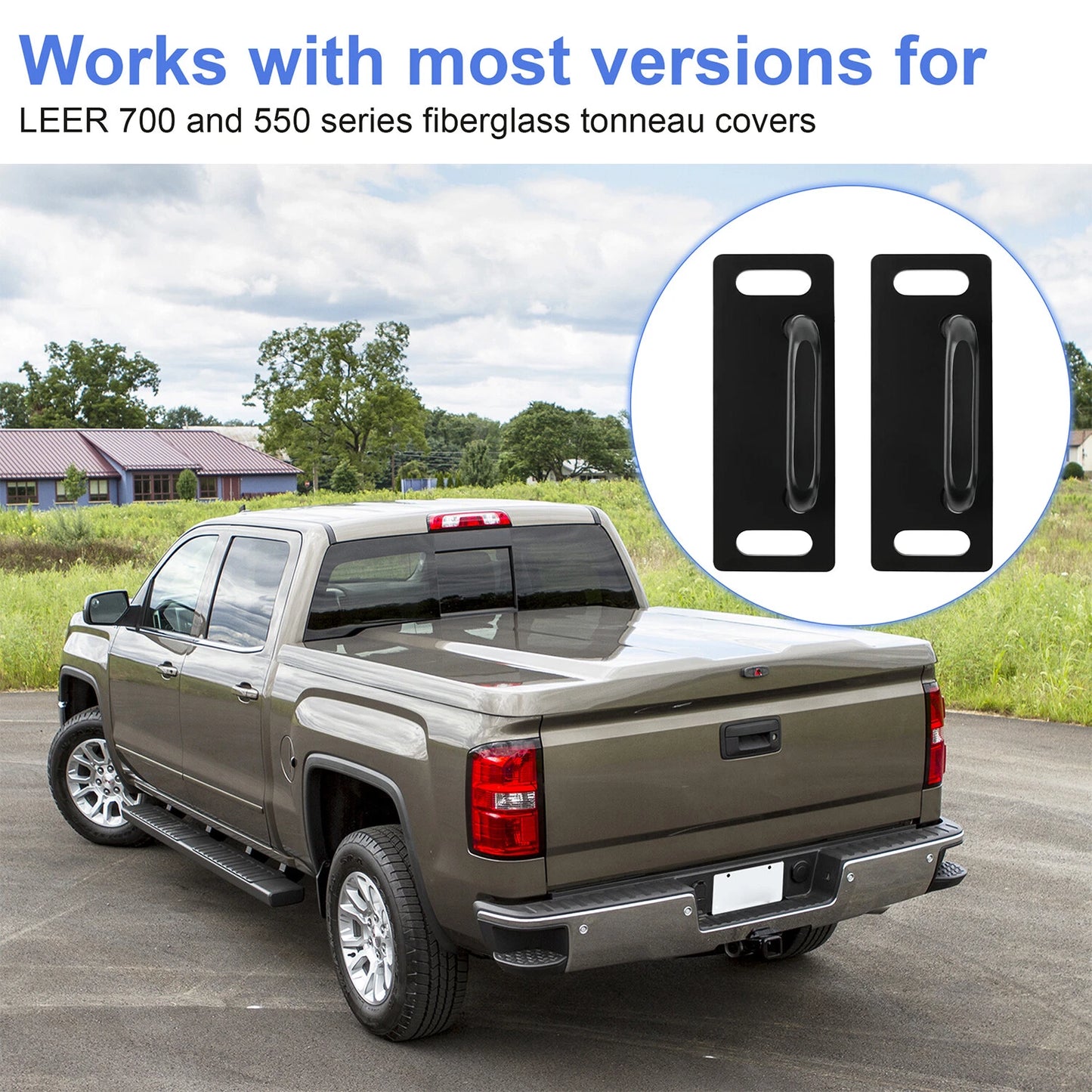 For LEER Tonneau cover 700 and 550 series pair of black C striker plates # 80351