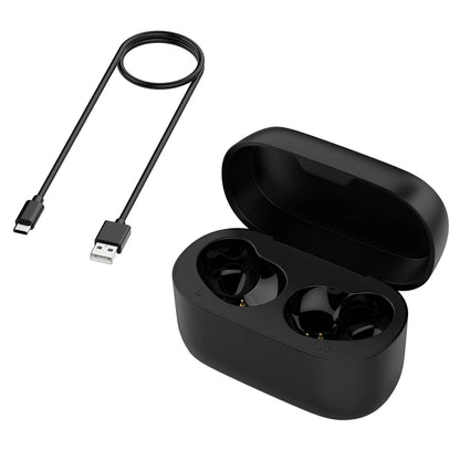 Black Charging Storage Box Charging Case + Cable For Jabra Elite 75T Headset