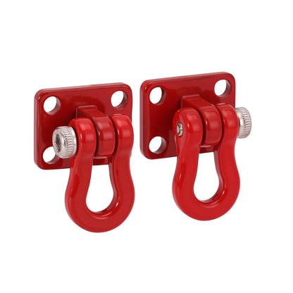 INJORA Metal Tow Hook for SCX24 TRX4M 1/24 1/18 RC Crawlers, 1/24, 1/18, Red