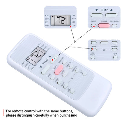 Replacement Remote Control For Keystone Portable Air Conditioner KSTAP051PA