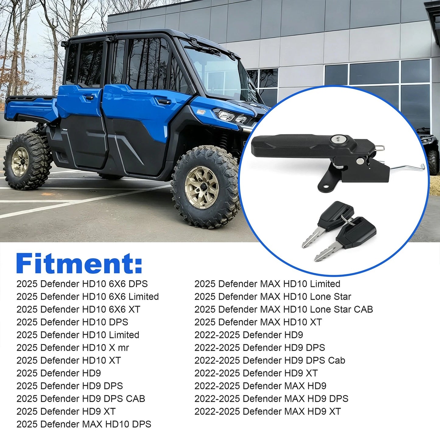 Front Left Deluxe Door Lock For Can-Am Defender 2025-Up LH