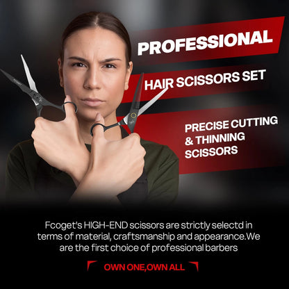 Professional Barber Hair Cutting Scissors Shears Right Hand - 6.8" HIGH-END...