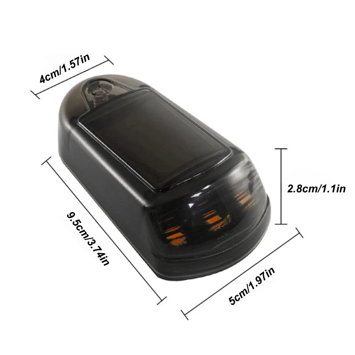 Wireless 5pcs LED Solar Cab Roof Lights With Remote For Trucks Amber Color