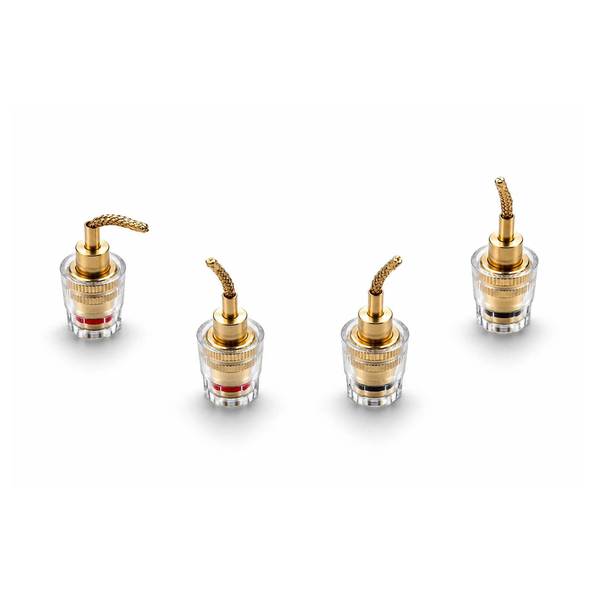 4X Banana Female to 2mm Pin Gold Plated Connector HIFI Cable Adapter Plug 4mm