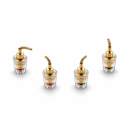 4X Banana Female to 2mm Pin Gold Plated Connector HIFI Cable Adapter Plug 4mm