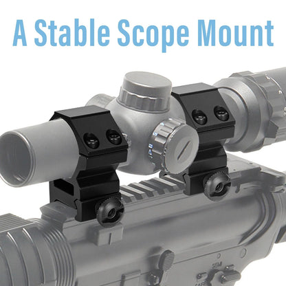 NEATABY Scope Rings Set, 2 Pcs Mounts with Hex Wrenches, 1 Inch Black