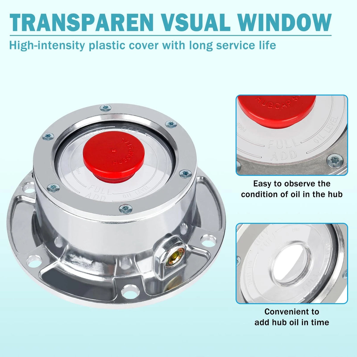 CheeMuii 343-4009 Trailer Hub Cap 4 PCS 4PCS-3434009, 4 HUBCAPS