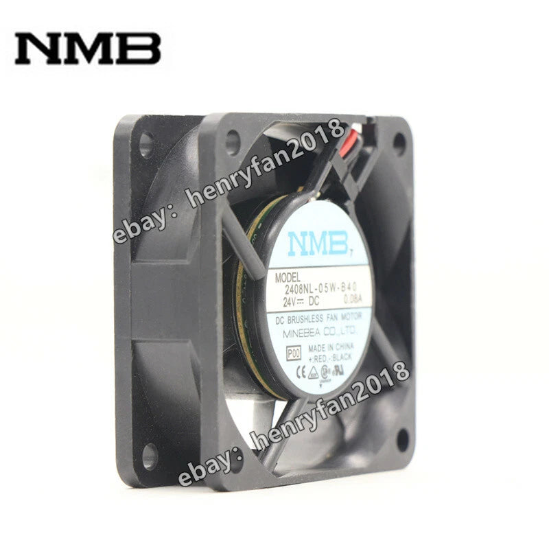 NMB Fan 2408NL-05W-B40 DC 24V 0.08A 60*60*20MM 6cm 2Pin Brushless Cooling Fan