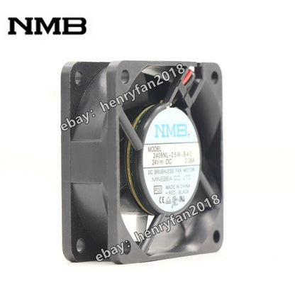 NMB Fan 2408NL-05W-B40 DC 24V 0.08A 60*60*20MM 6cm 2Pin Brushless Cooling Fan