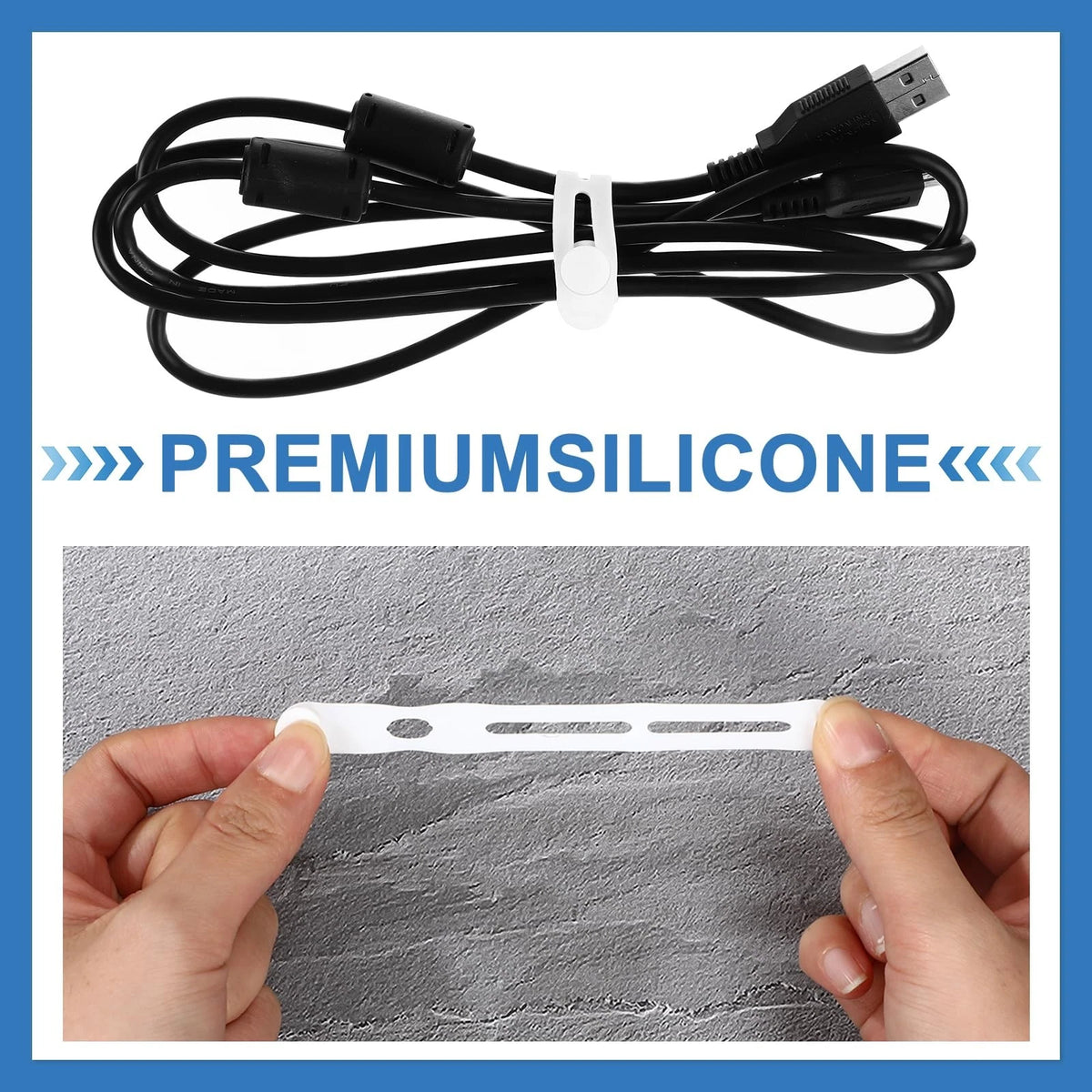 Tellegloww 42 Pcs Silicone Cable Ties Reusable Cord 3.15 Inch, Multicolor,
