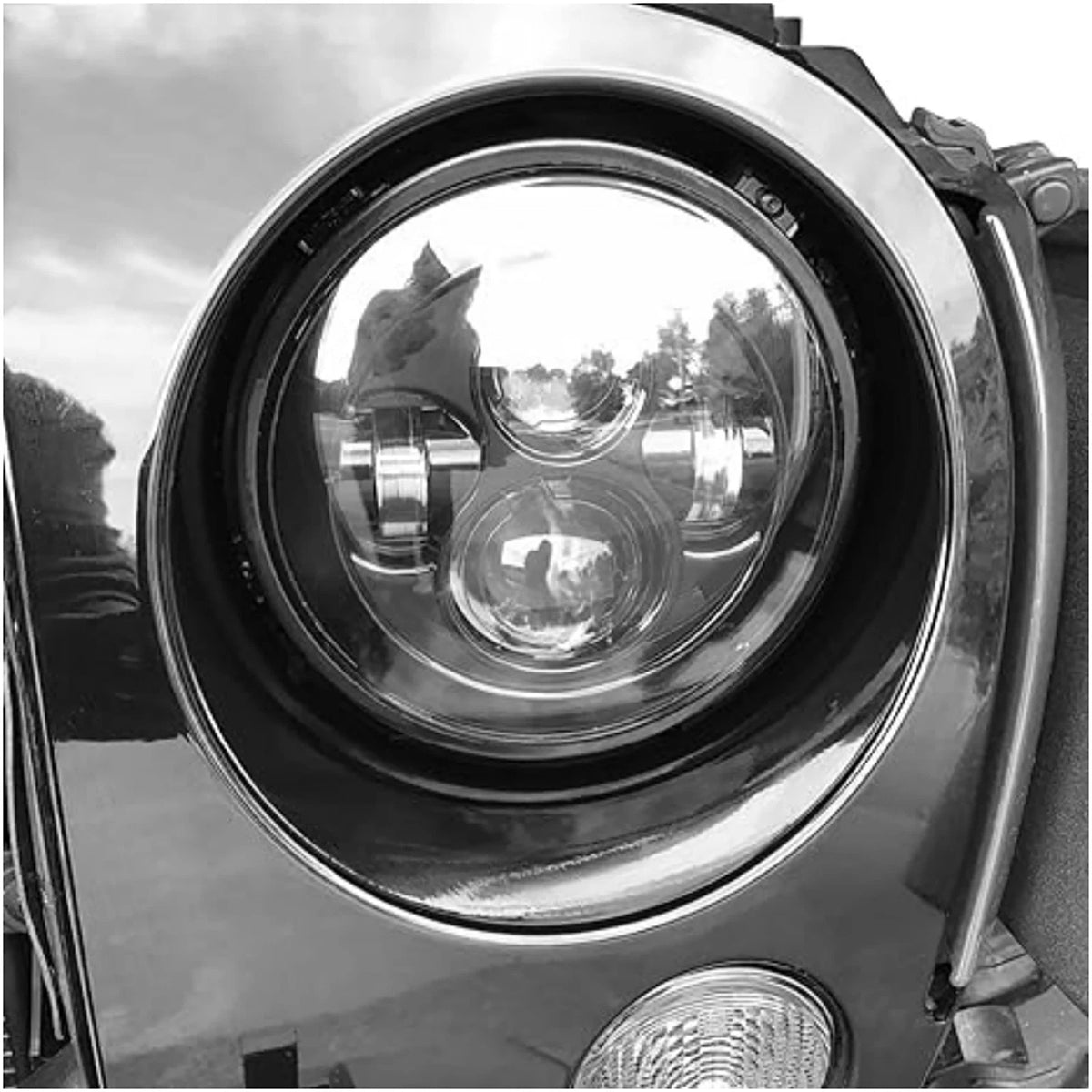 2Pcs Round Headlight Mount Bracket Rings Kits For Jeep Wrangler JK 2007-2017
