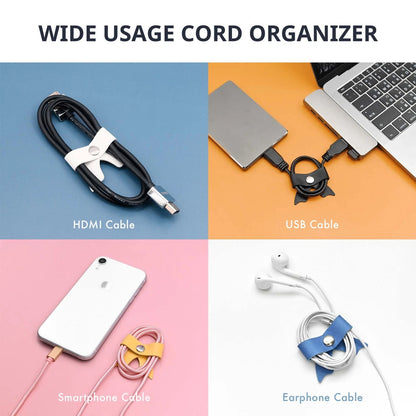 SenseAGE 5 Pack Cord Organizer, Bow Keeper, Cable Organizer Small, Pink