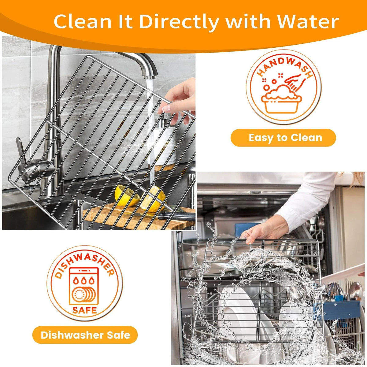 GWYSY Air Fryer Wire Rack for 14.5''*11.5'' Emeril 25QT, Silver