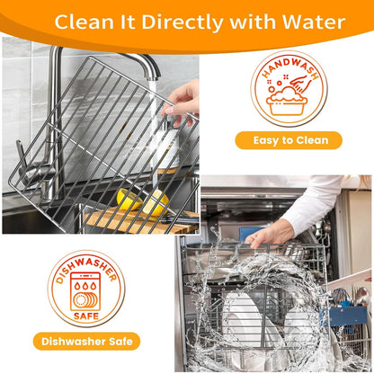 GWYSY Air Fryer Wire Rack for 14.5''*11.5'' Emeril 25QT, Silver