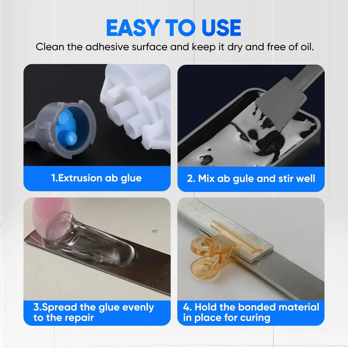 Clear 30 Minute Epoxy Glue, 2‑Part Dual‑Syringe 30Min glue 1pcs, clear