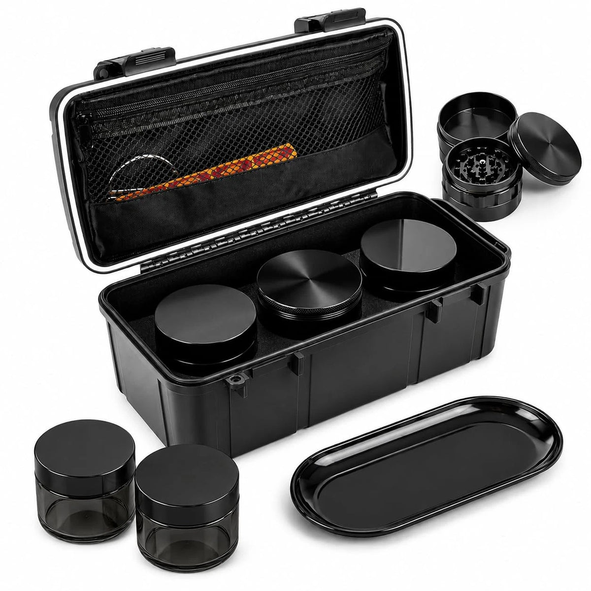 Anverion Smell Proof Bag, Odor & Odorless Grind Included, Black-02