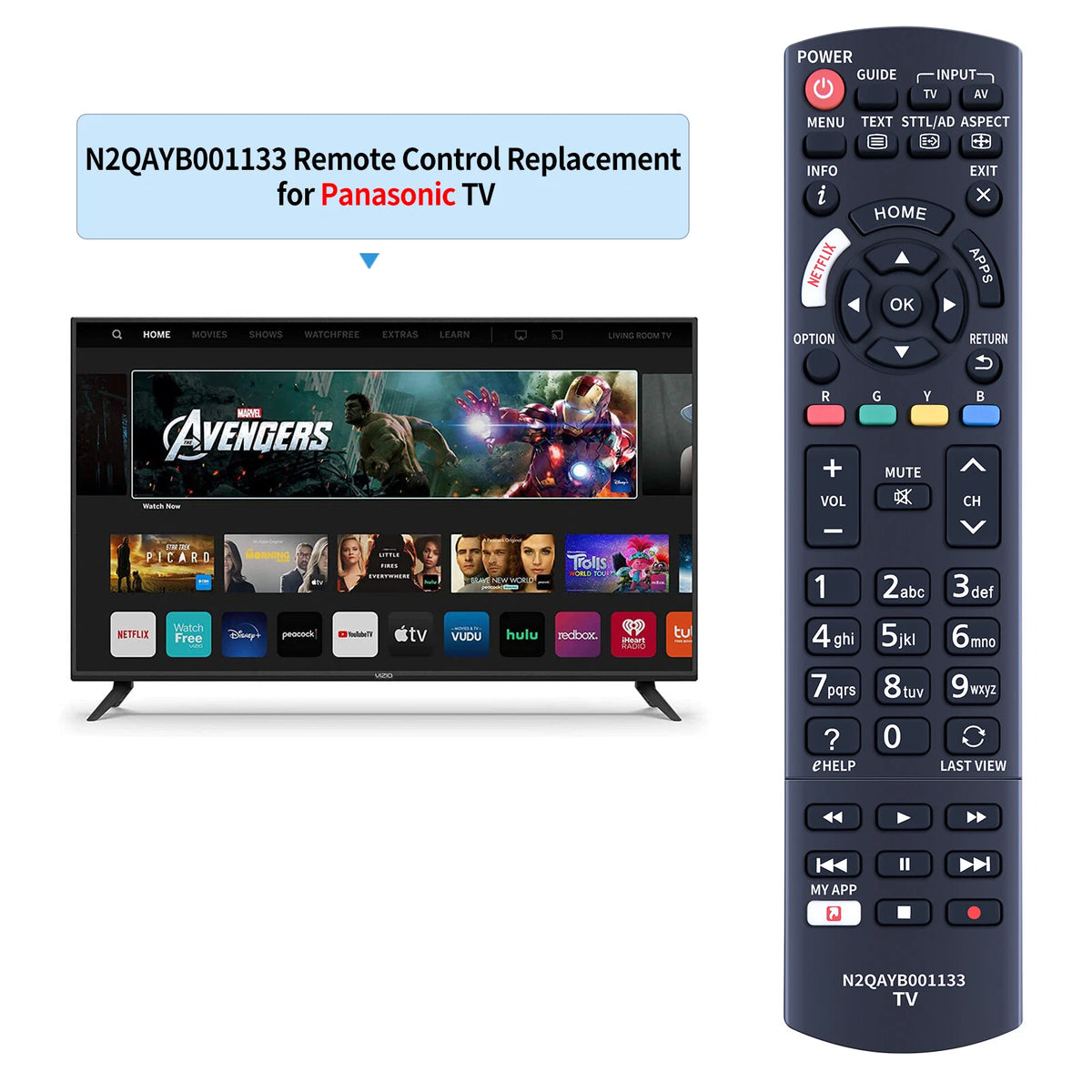 N2QAYB001133 Remote Control For Panasonic LCD TV TH-43EX600A TH-49EX600A