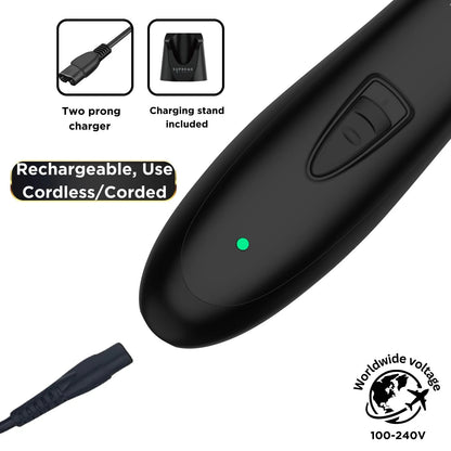 Supreme Trimmer T Shaper - Quiet Cordless Beard & Hair for Black Dlc